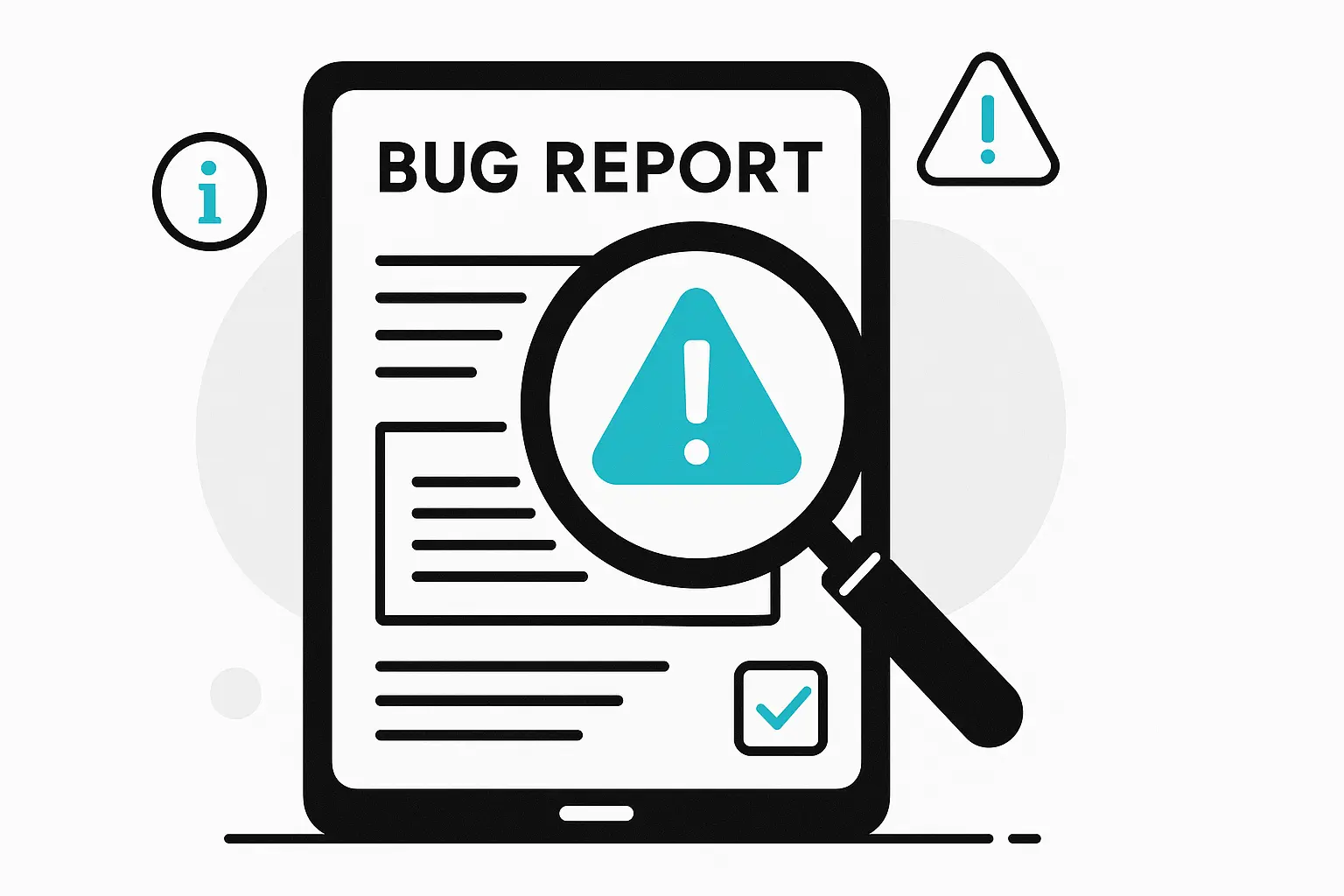 Bug report concept illustration